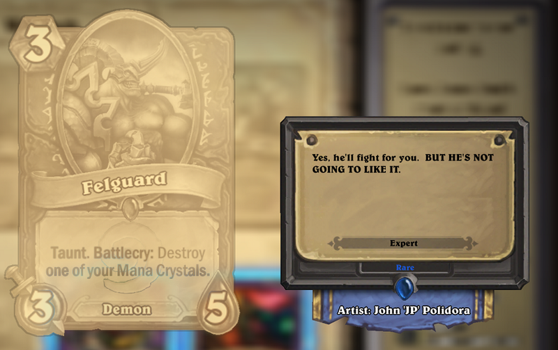 Illustration for article titled Hearthstone Cards Are Funnier Than You'd Expect